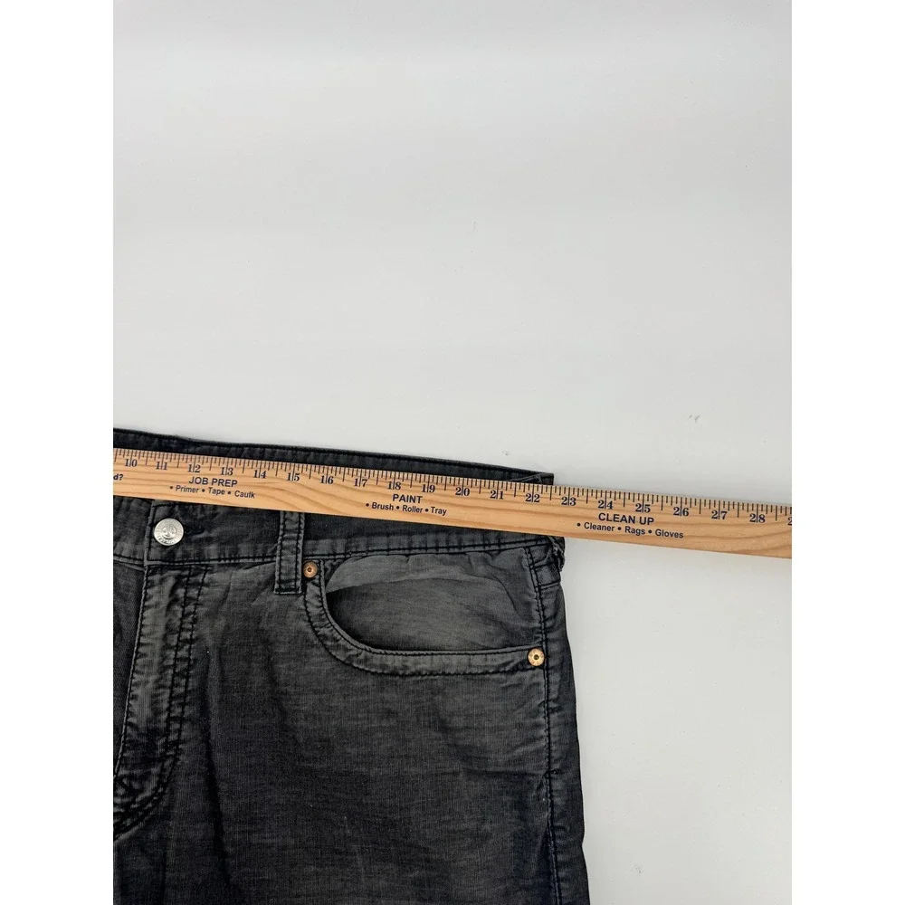 True Religion‎ Jeans Ricky 44x34 Bootcut Black Grey Wash Flap Pocket Baggy